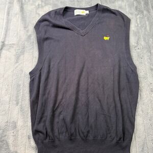 Augusta National Golf Shop Masters Navy Blue Cotton V-Neck Sweater Vest XXL